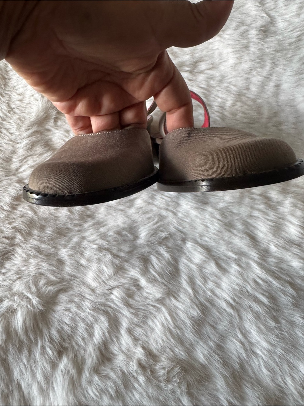 Yves Saint Laurent Taupe Slingback Mules with Red Insole - Picture 8 of 14